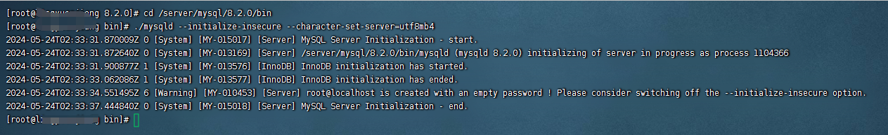 MySQL初始化成功 MySQL初始化成功