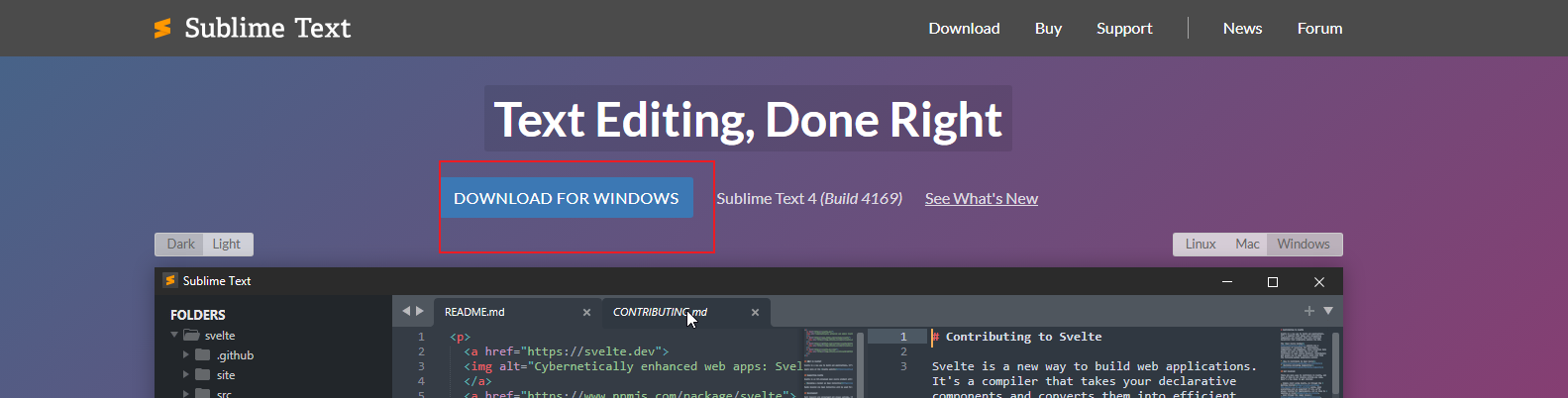 下载SublimeText